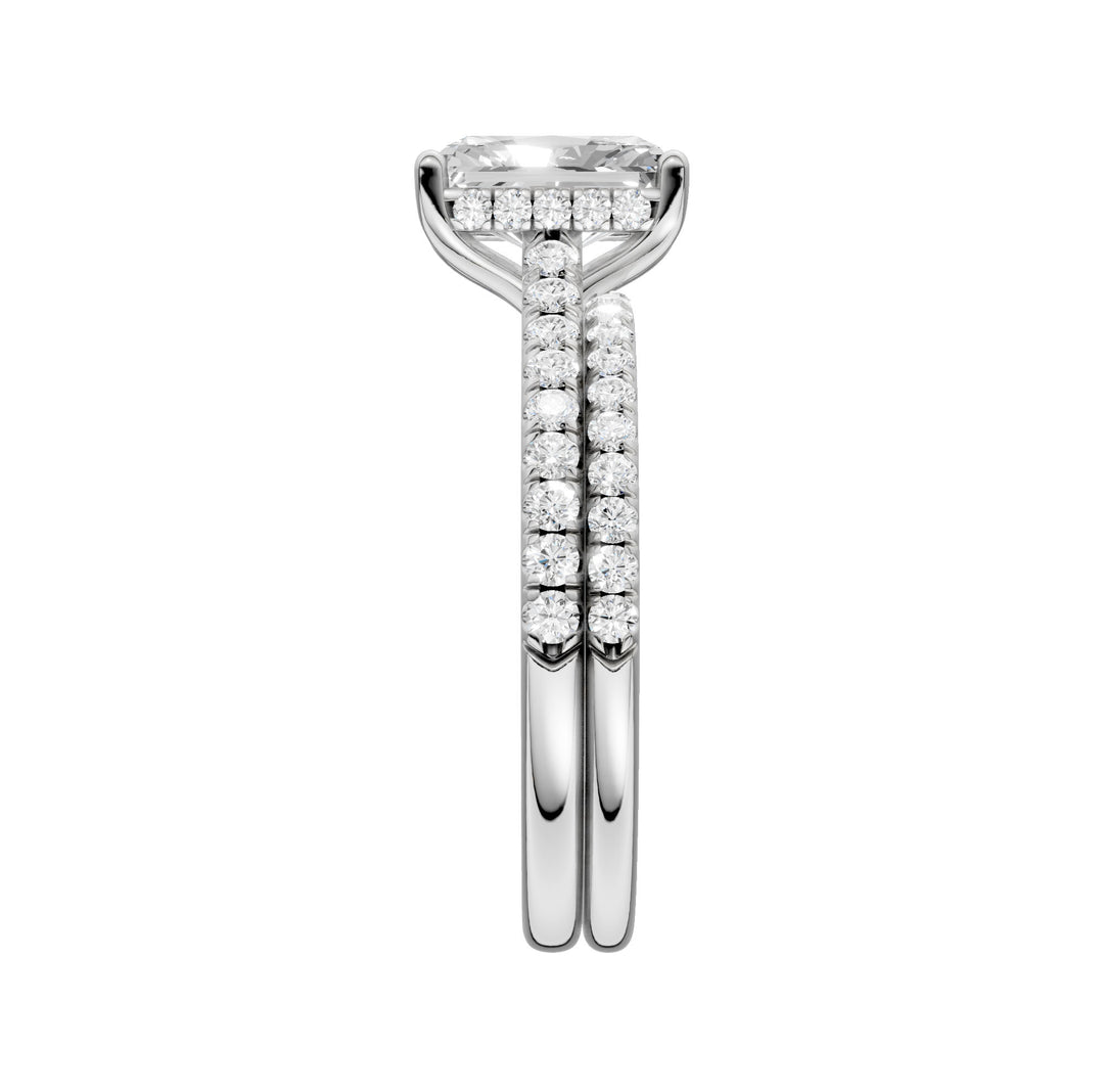 14k White Gold 2.50ct Lab Grown Diamond Bridal Brilliance Set