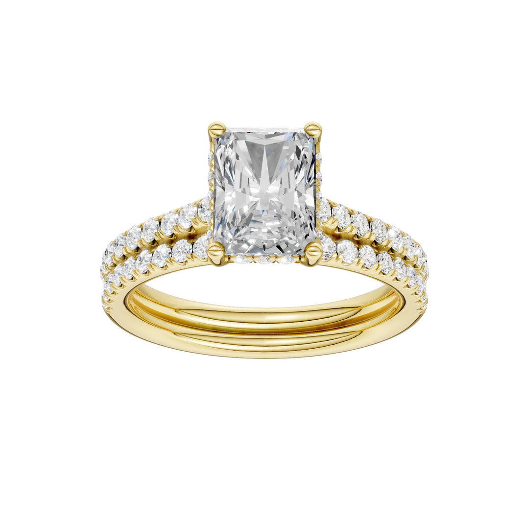 14K Yellow Gold 2.50ct Lab Grown Diamond Bridal Elegance Set