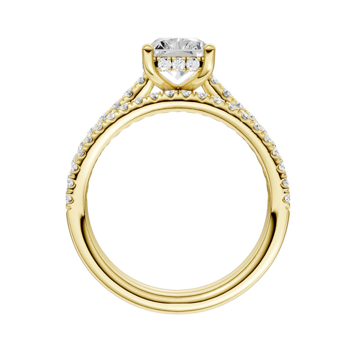 14K Yellow Gold 2.50ct Lab Grown Diamond Bridal Elegance Set