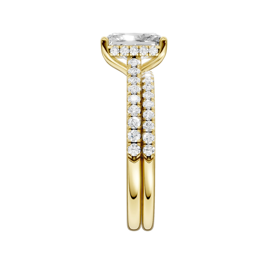 14K Yellow Gold 2.50ct Lab Grown Diamond Bridal Elegance Set