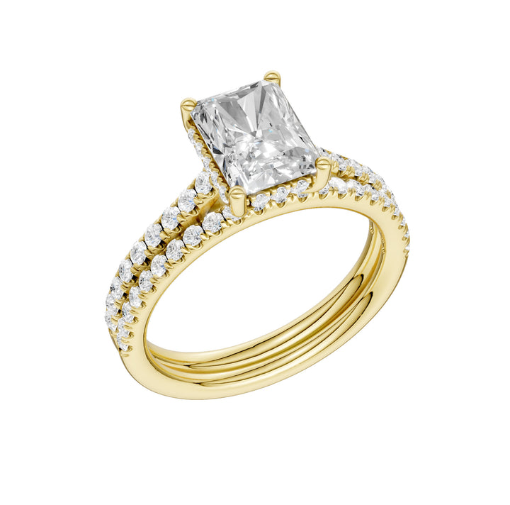 14K Yellow Gold 2.50ct Lab Grown Diamond Bridal Elegance Set