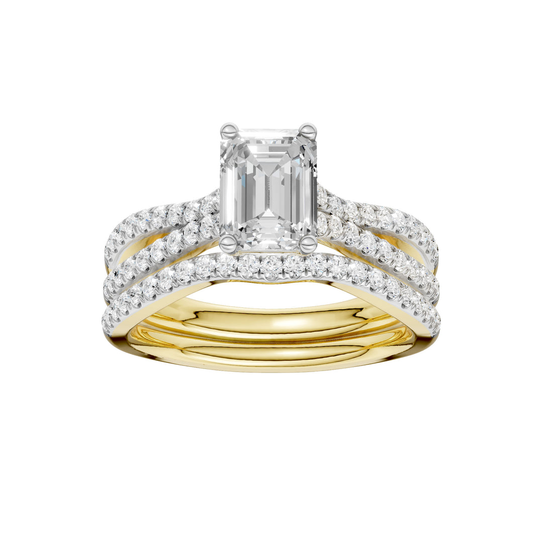 14K Yellow Gold 1.40ct Lab Grown Diamond Bridal Elegance Set