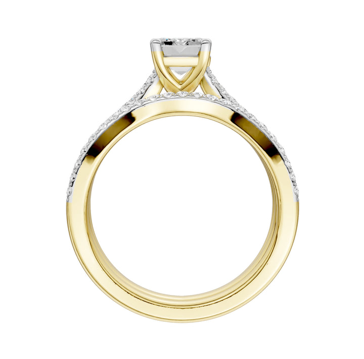 14K Yellow Gold 1.40ct Lab Grown Diamond Bridal Elegance Set