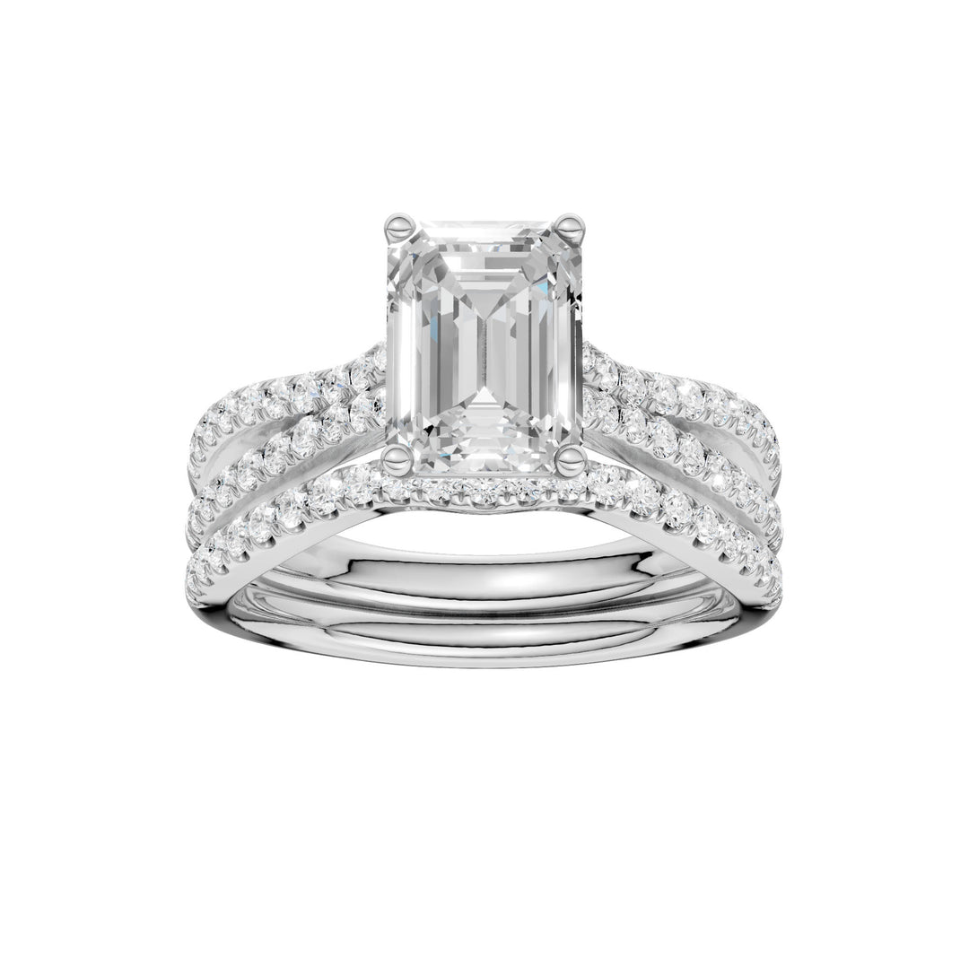 14k White Gold 2.40CT Lab Grown Diamond Bridal Brilliance Set