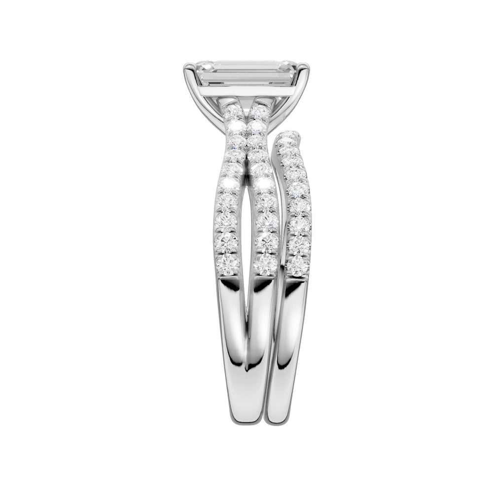 14k White Gold 2.40CT Lab Grown Diamond Bridal Brilliance Set