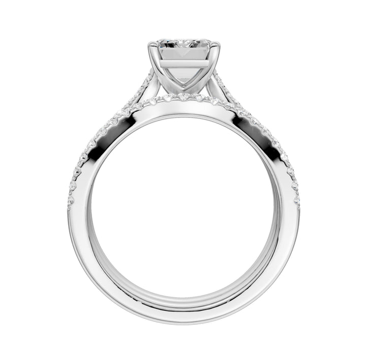 14k White Gold 2.40CT Lab Grown Diamond Bridal Brilliance Set