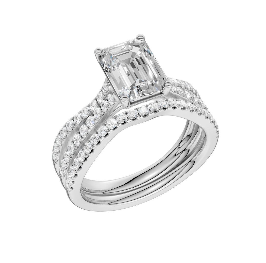 14k White Gold 2.40CT Lab Grown Diamond Bridal Brilliance Set