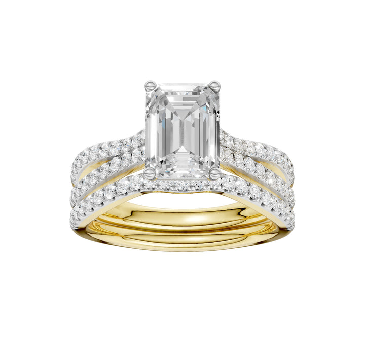 14K Yellow Gold 2.40CT Lab Grown Diamond Bridal Brilliance Set