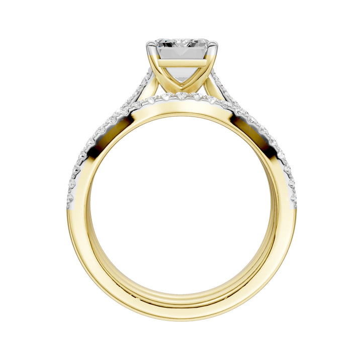 14K Yellow Gold 2.40CT Lab Grown Diamond Bridal Brilliance Set