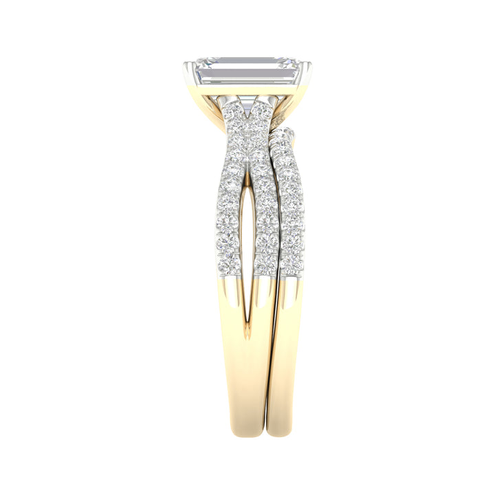 14K Yellow Gold 2.40CT Lab Grown Diamond Bridal Brilliance Set