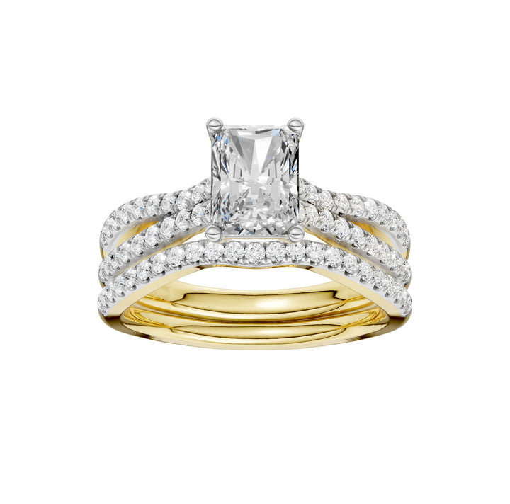 14K Yellow Gold 1.40ct Lab Grown Diamond Bridal Elegance Set
