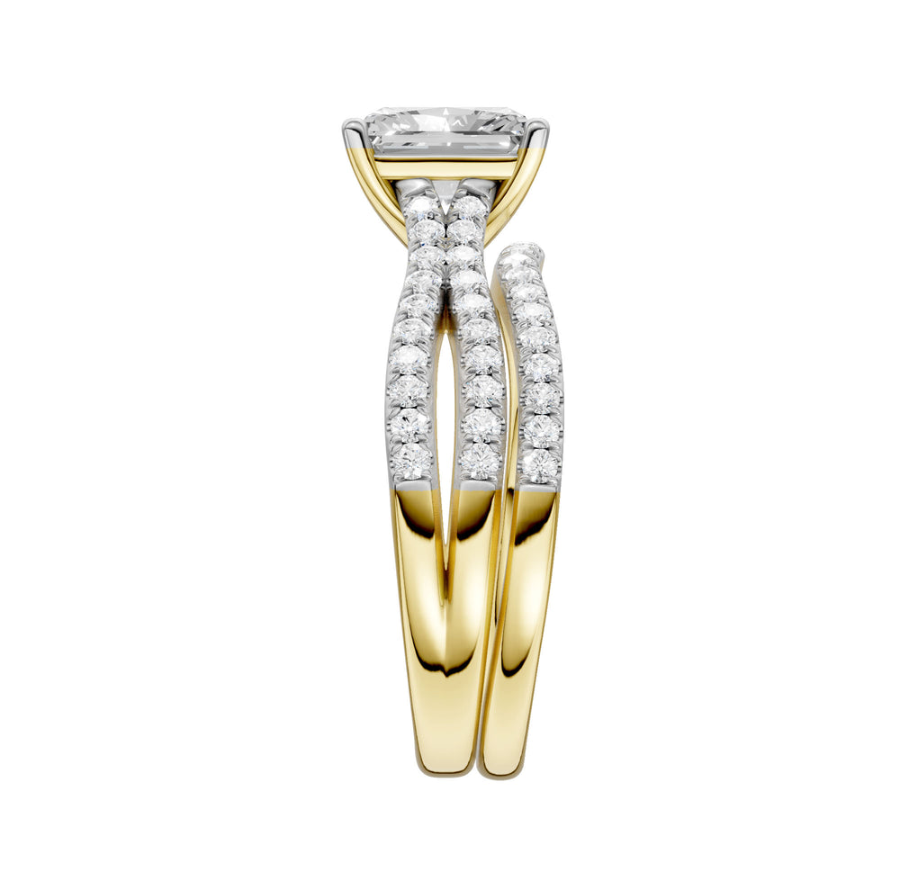 14K Yellow Gold 1.40ct Lab Grown Diamond Bridal Elegance Set