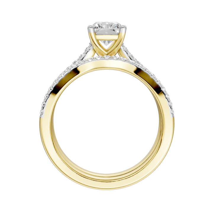 14K Yellow Gold 1.40ct Lab Grown Diamond Bridal Elegance Set
