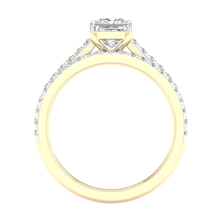 14K Yellow Gold 1.50CT Lab Grown Diamond Bridal Ring Set