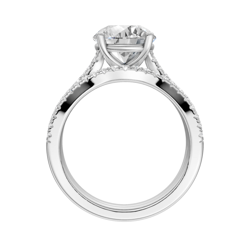 14k White Gold 2.40ct Lab Diamond Bridal Ring Set
