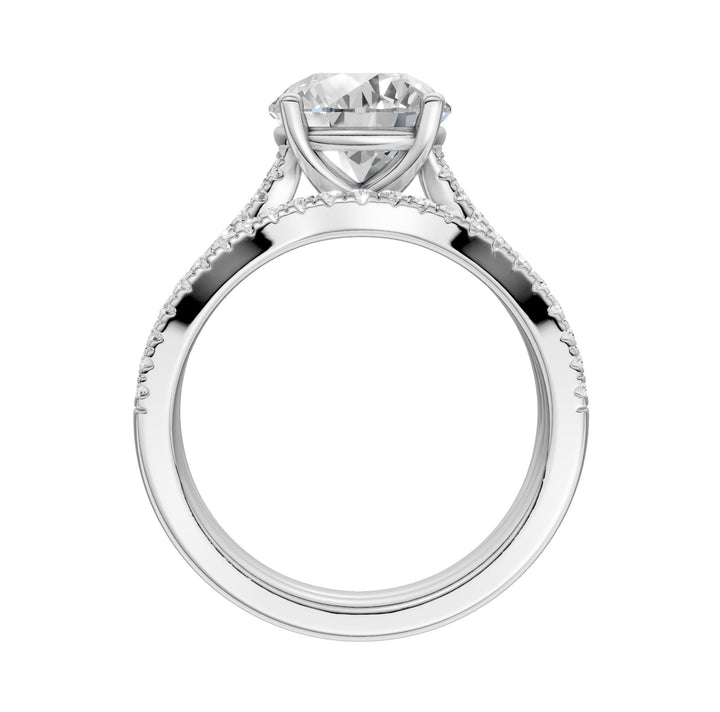 14k White Gold 2.40ct Lab Diamond Bridal Ring Set