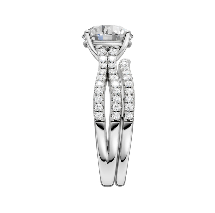 14k White Gold 2.40ct Lab Diamond Bridal Ring Set