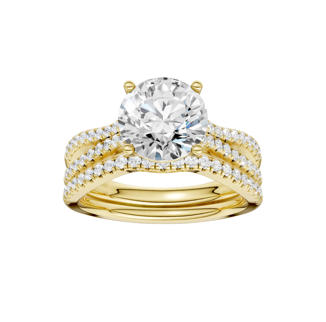 14K Yellow Gold 2.40ct Lab Grown Diamond Bridal Brilliance