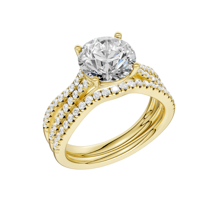 14K Yellow Gold 2.40ct Lab Grown Diamond Bridal Brilliance