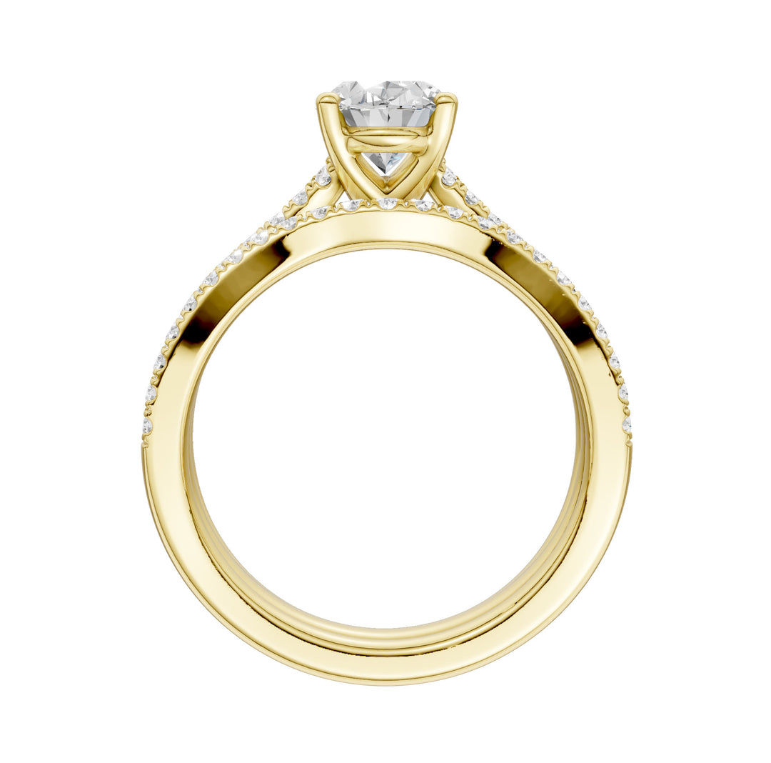 14k White Gold 1.40CT Lab Grown Diamond Bridal Set