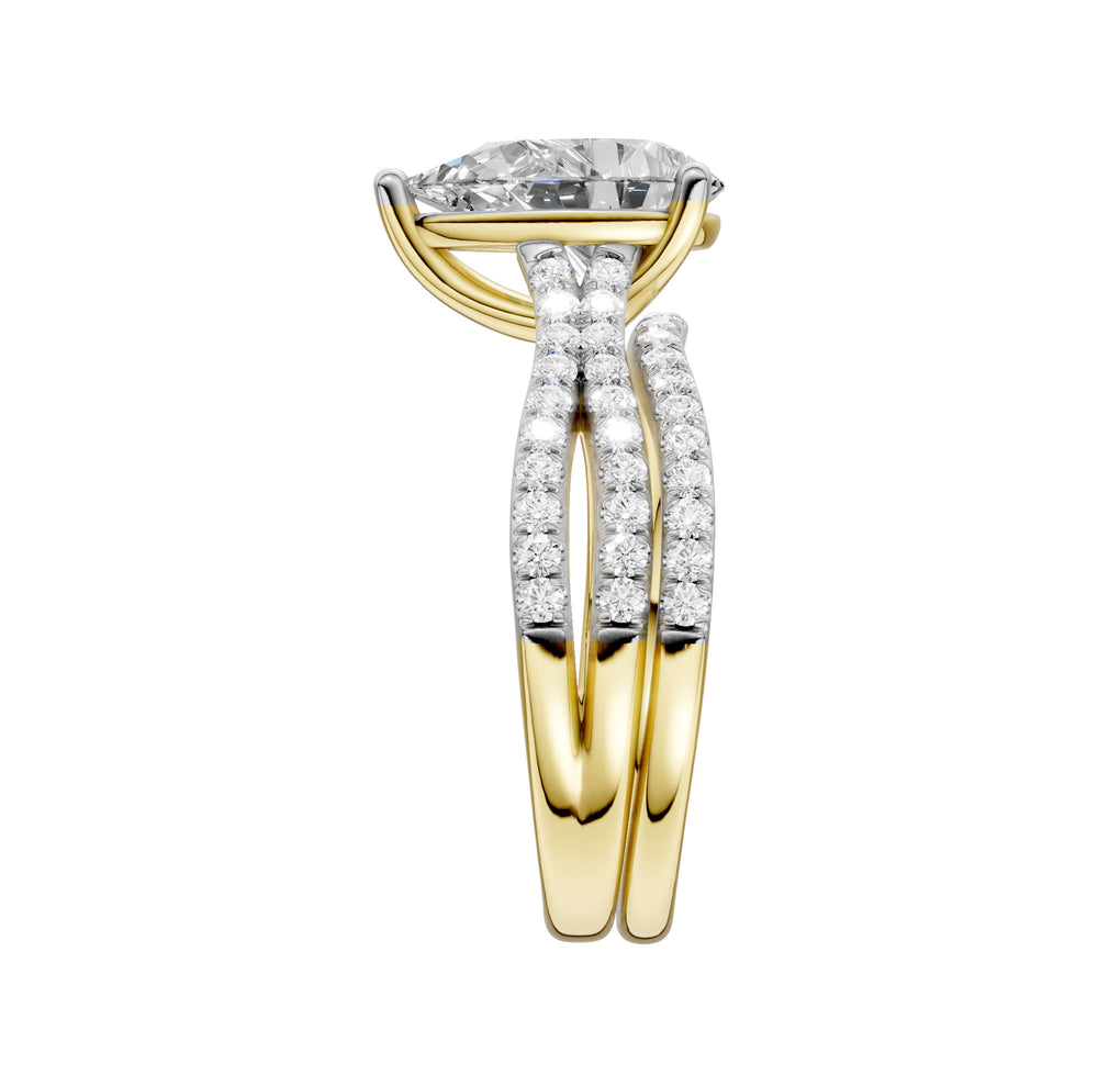 14K Yellow Gold 2.40CT Lab Grown Diamond Bridal Brilliance Set