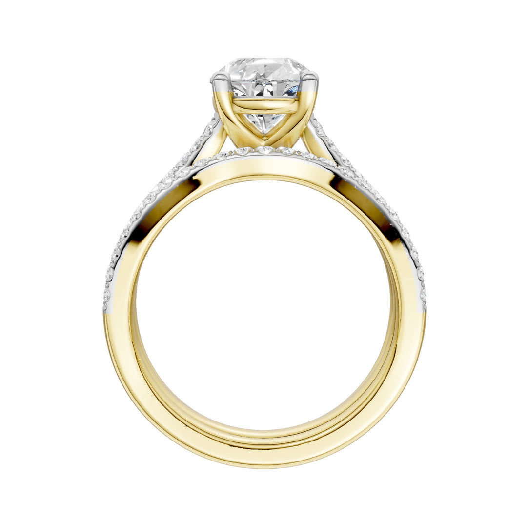 14K Yellow Gold 2.40CT Lab Grown Diamond Bridal Brilliance Set