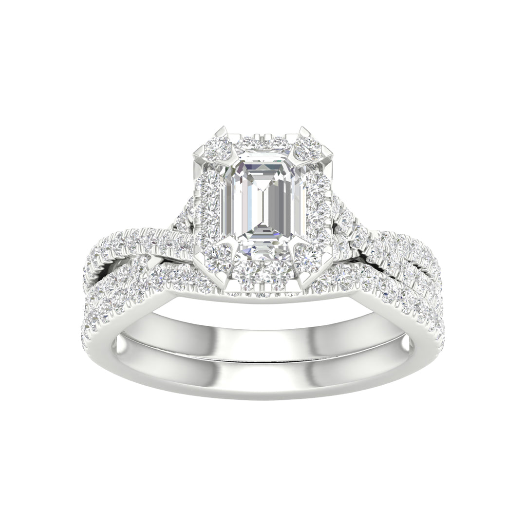 14k White Gold 1.75CT Lab Grown Diamond Bridal Brilliance Set