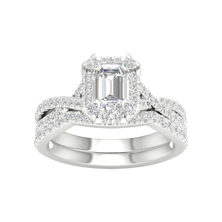 14k White Gold 1.75CT Lab Grown Diamond Bridal Brilliance Set