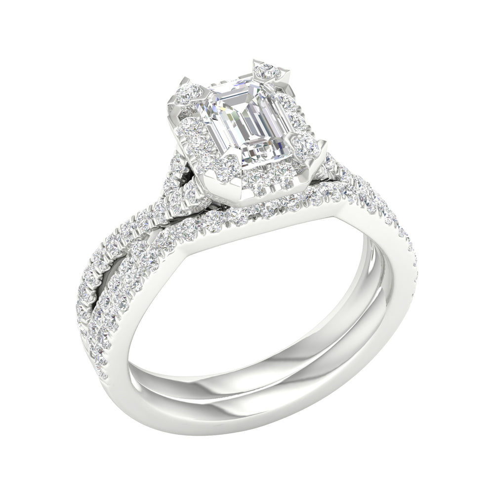 14k White Gold 1.75CT Lab Grown Diamond Bridal Brilliance Set