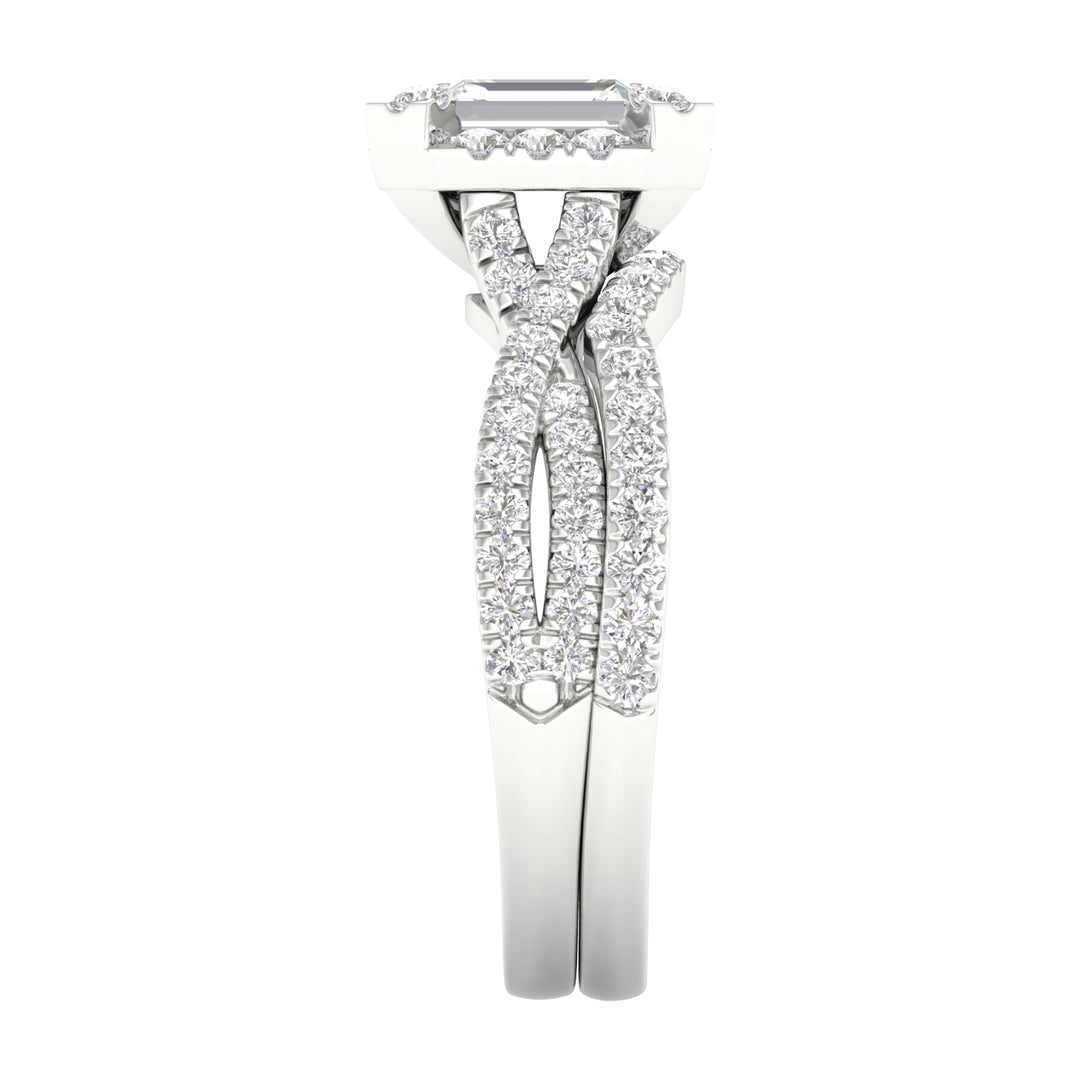 14k White Gold 1.75CT Lab Grown Diamond Bridal Brilliance Set