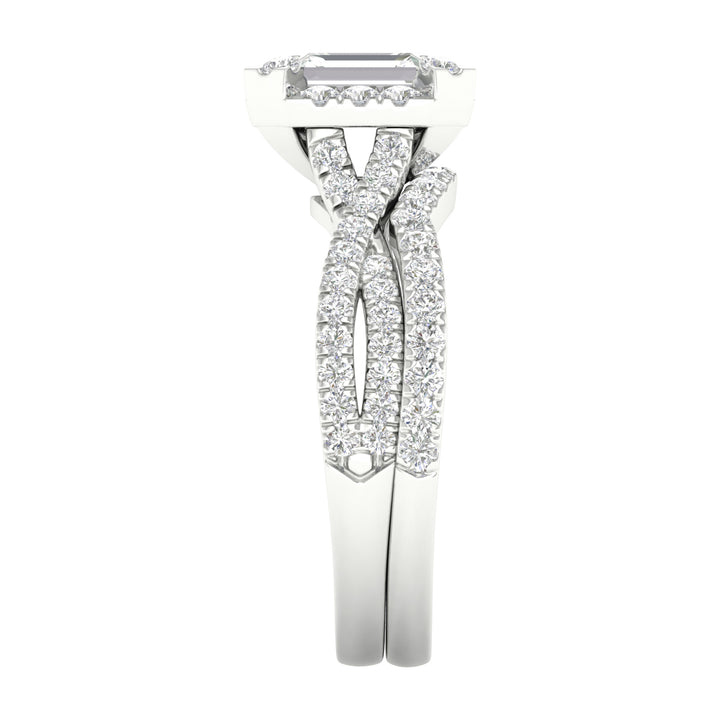 14k White Gold 1.75CT Lab Grown Diamond Bridal Brilliance Set