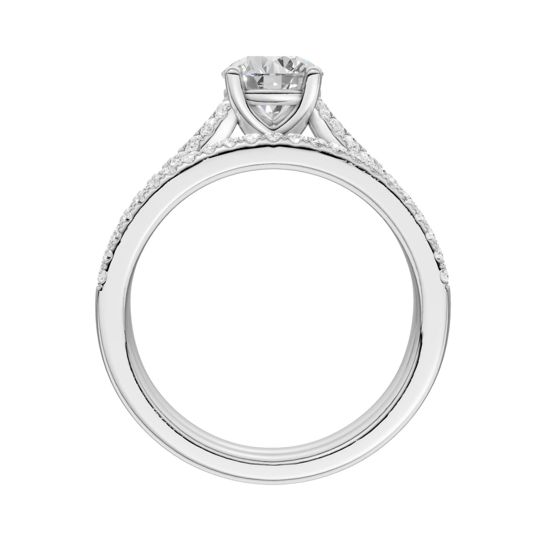 14k White Gold 1.40ct Lab Diamond Bridal Ring Set