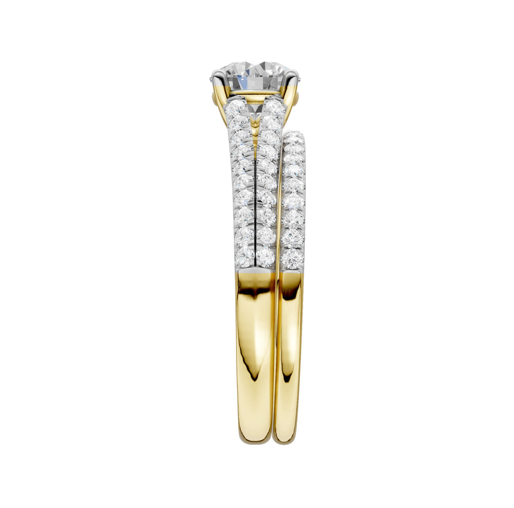 14K Yellow Gold 1.40ct Lab Grown Diamond Bridal Elegance Set