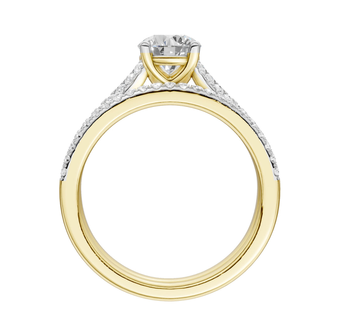 14K Yellow Gold 1.40ct Lab Grown Diamond Bridal Elegance Set