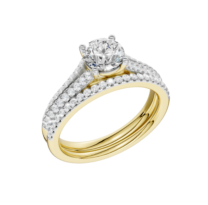 14K Yellow Gold 1.40ct Lab Grown Diamond Bridal Elegance Set