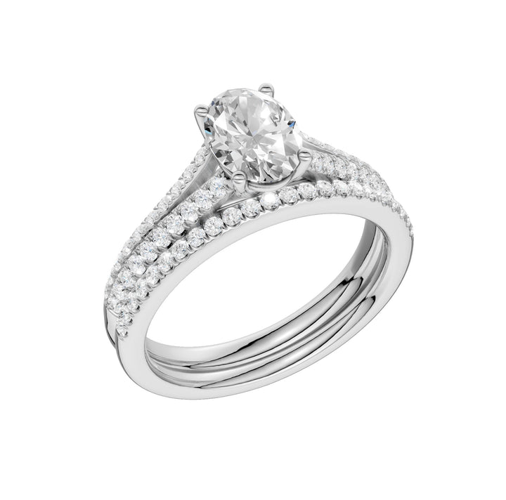 14K 1.40CT Lab Grown Bridal Set