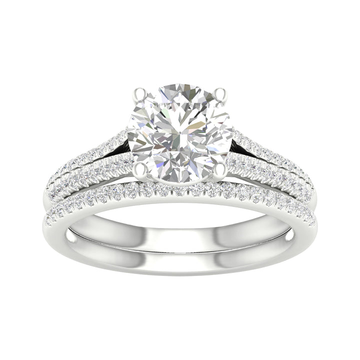 Timeless 14K White Gold Certified Lab Diamond Bridal Set