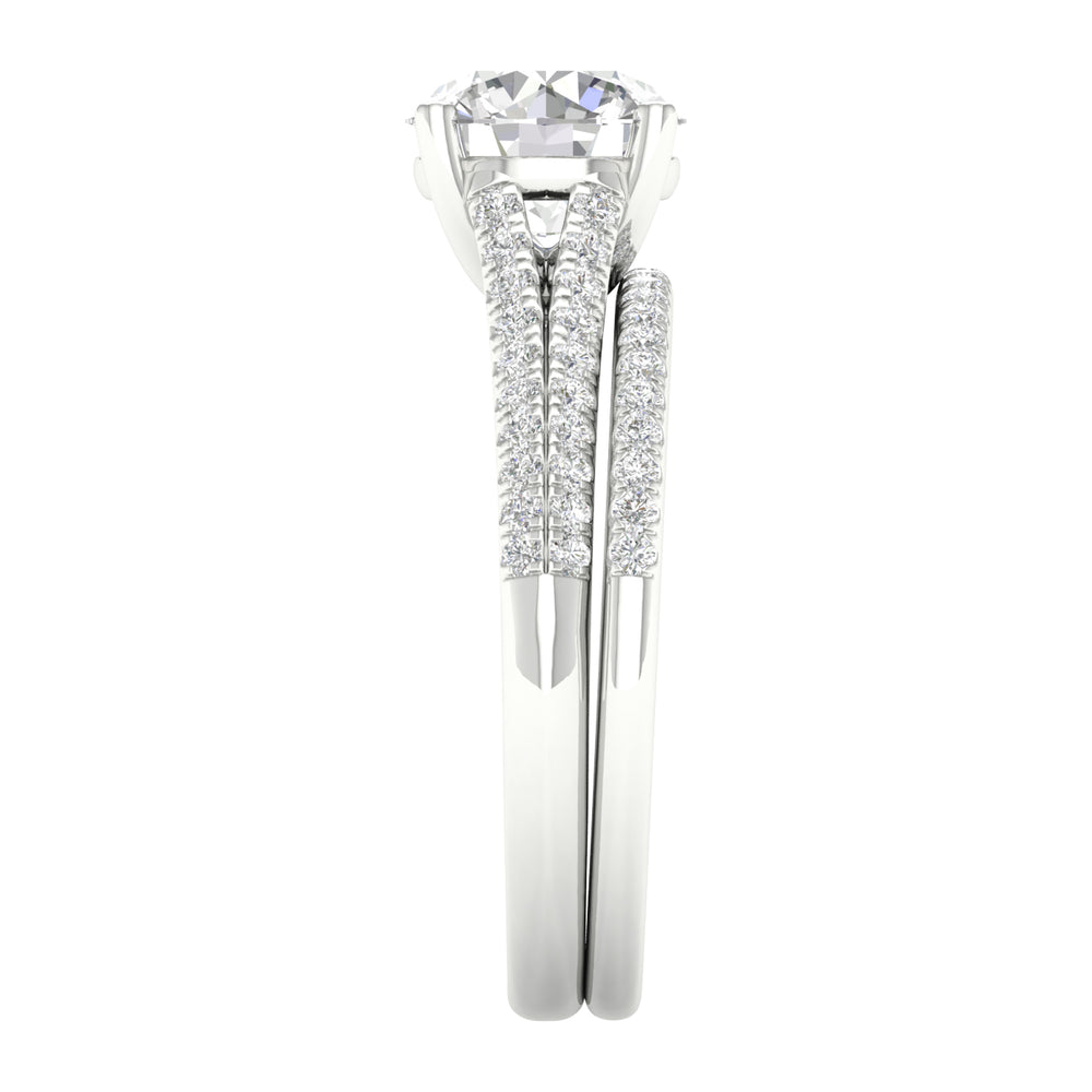 Timeless 14K White Gold Certified Lab Diamond Bridal Set