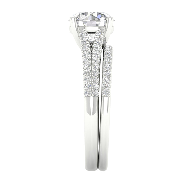 Timeless 14K White Gold Certified Lab Diamond Bridal Set