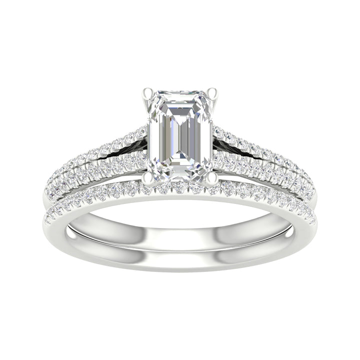 14k White Gold Lab Grown Diamond Bridal Set Brilliance