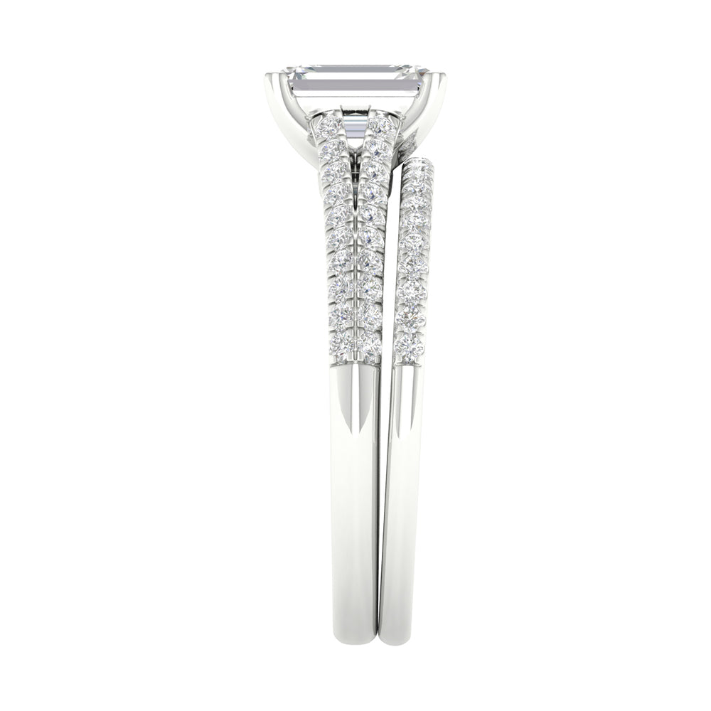 14k White Gold Lab Grown Diamond Bridal Set Brilliance