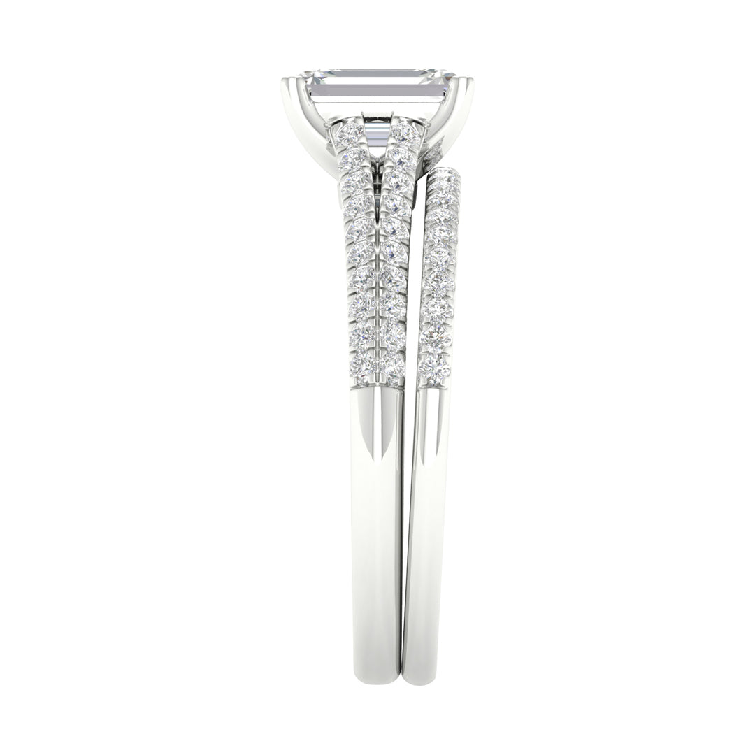14k White Gold Lab Grown Diamond Bridal Set Brilliance