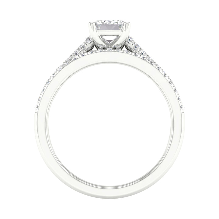 14k White Gold Lab Grown Diamond Bridal Set Brilliance