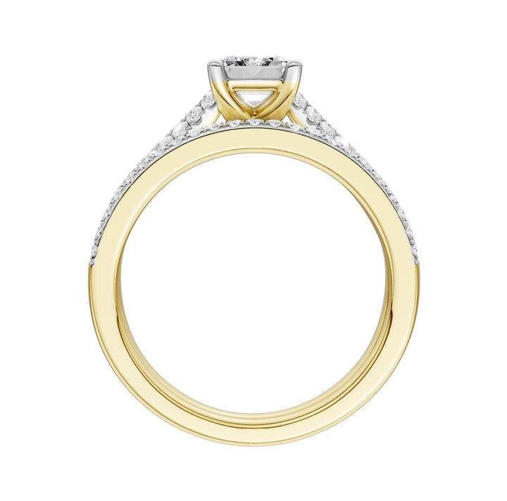 Certified Lab Grown 14K 1.40CT Diamond Bridal Set