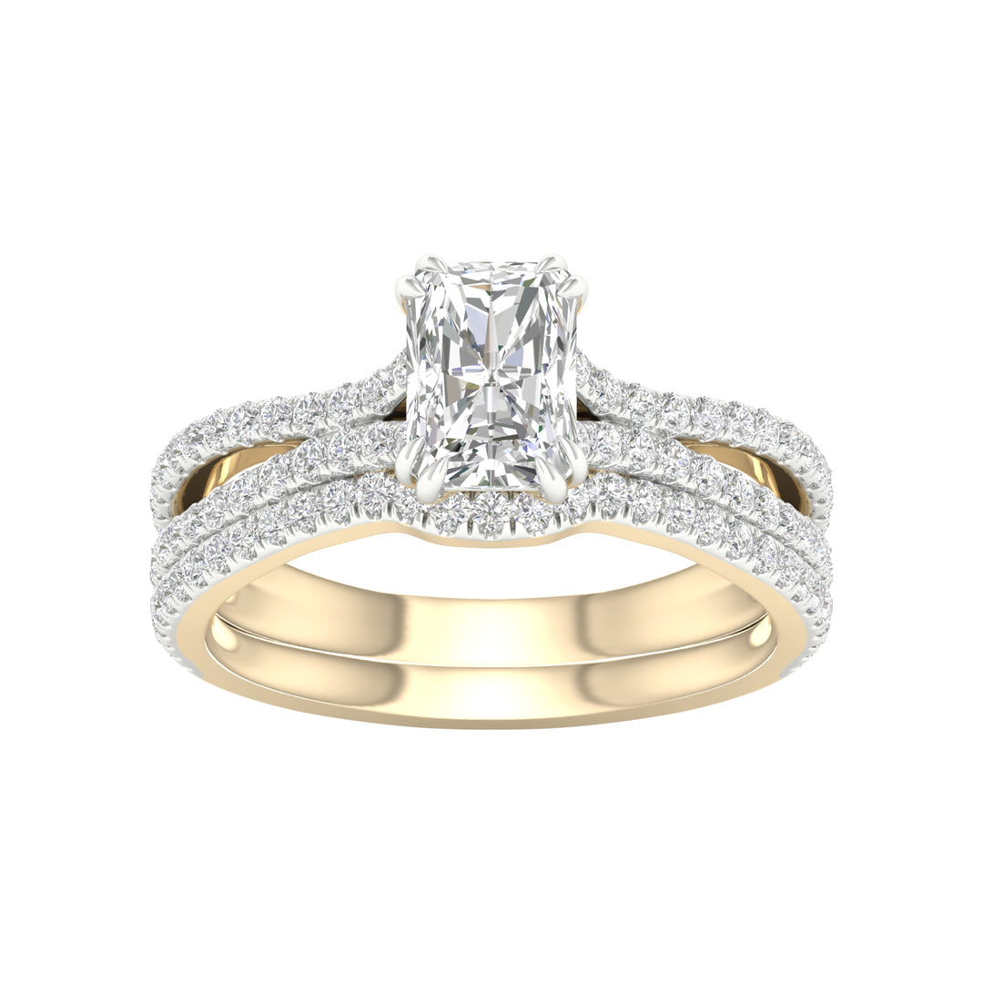 14k White Gold Lab Grown Diamond Bridal Set Brilliance