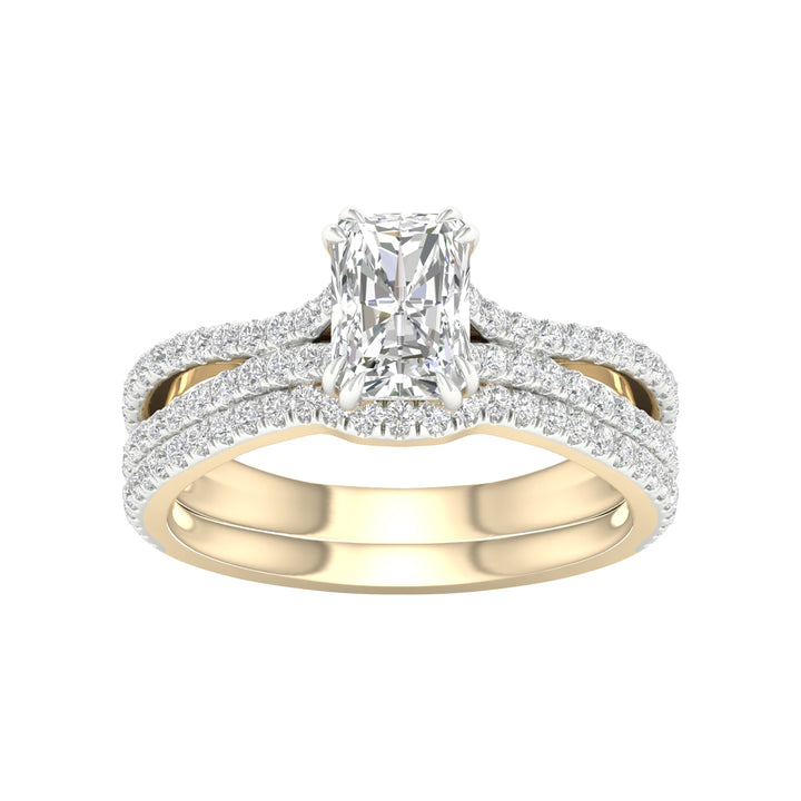 14k White Gold Lab Grown Diamond Bridal Set Brilliance