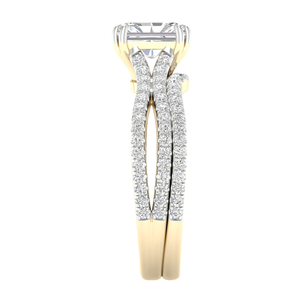 14k White Gold Lab Grown Diamond Bridal Set Brilliance