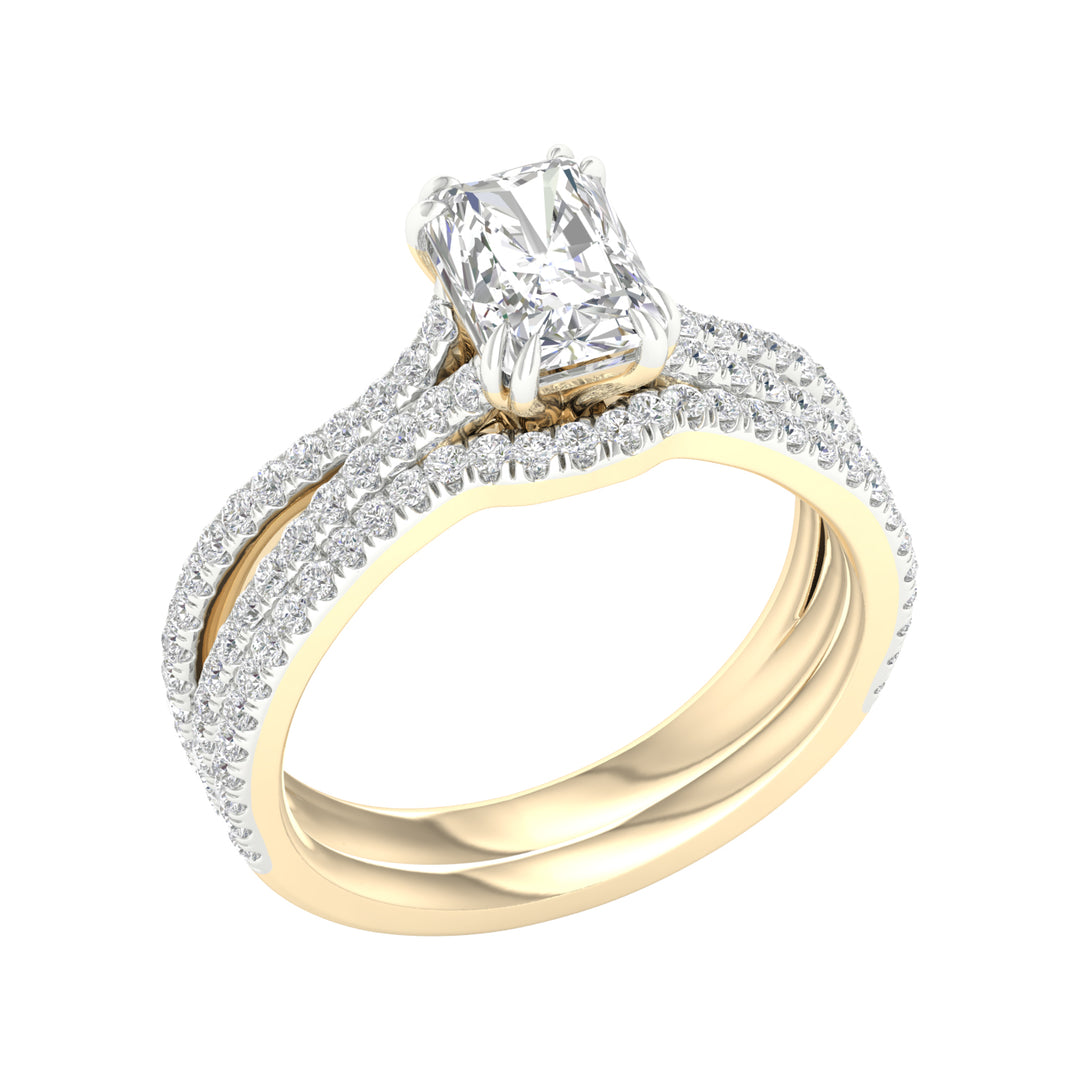 14k White Gold Lab Grown Diamond Bridal Set Brilliance