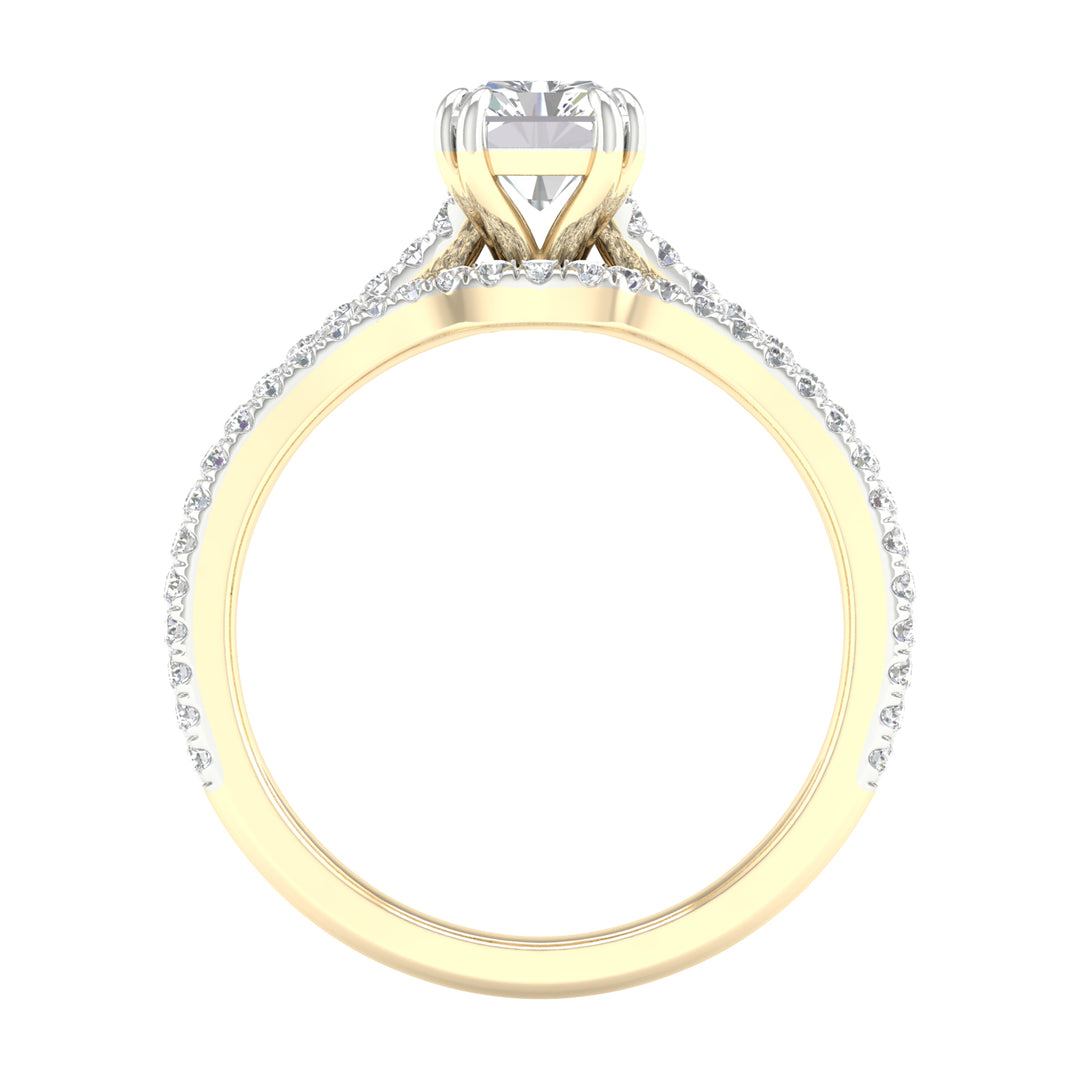 14k White Gold Lab Grown Diamond Bridal Set Brilliance