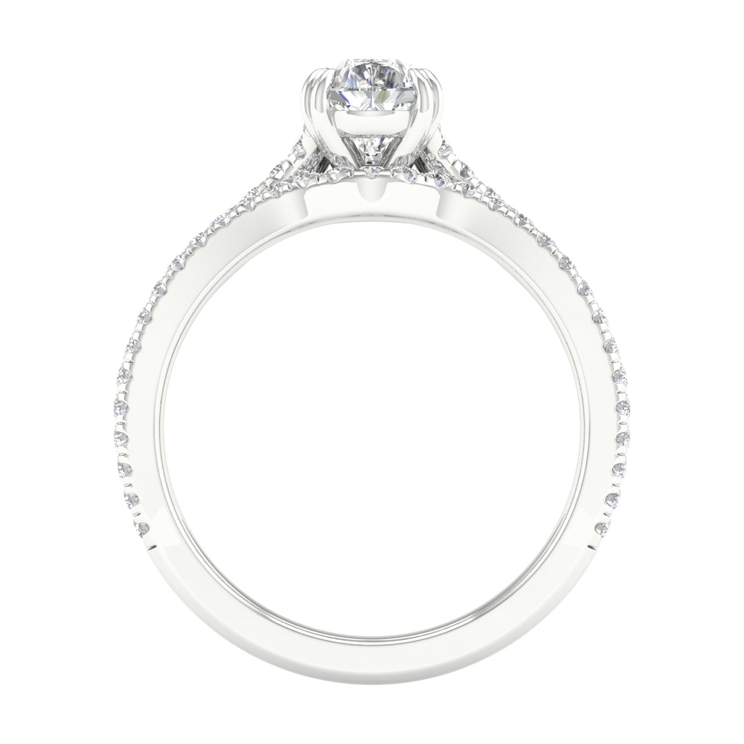 14k White Gold 1.50CT Lab Grown Diamond Bridal Brilliance Set